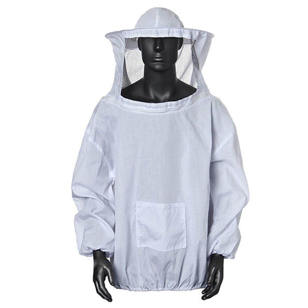 养蜂工具出口型 白色防蜂用具 防蜂服蜂衣白色防蜂上衣连帽