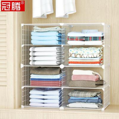 衣物分层收纳衣橱隔断置物架挂衣柜十字隔板竖学生宿舍柜子分层架