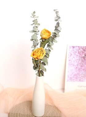 真花干花花束花束玫瑰餐桌花艺