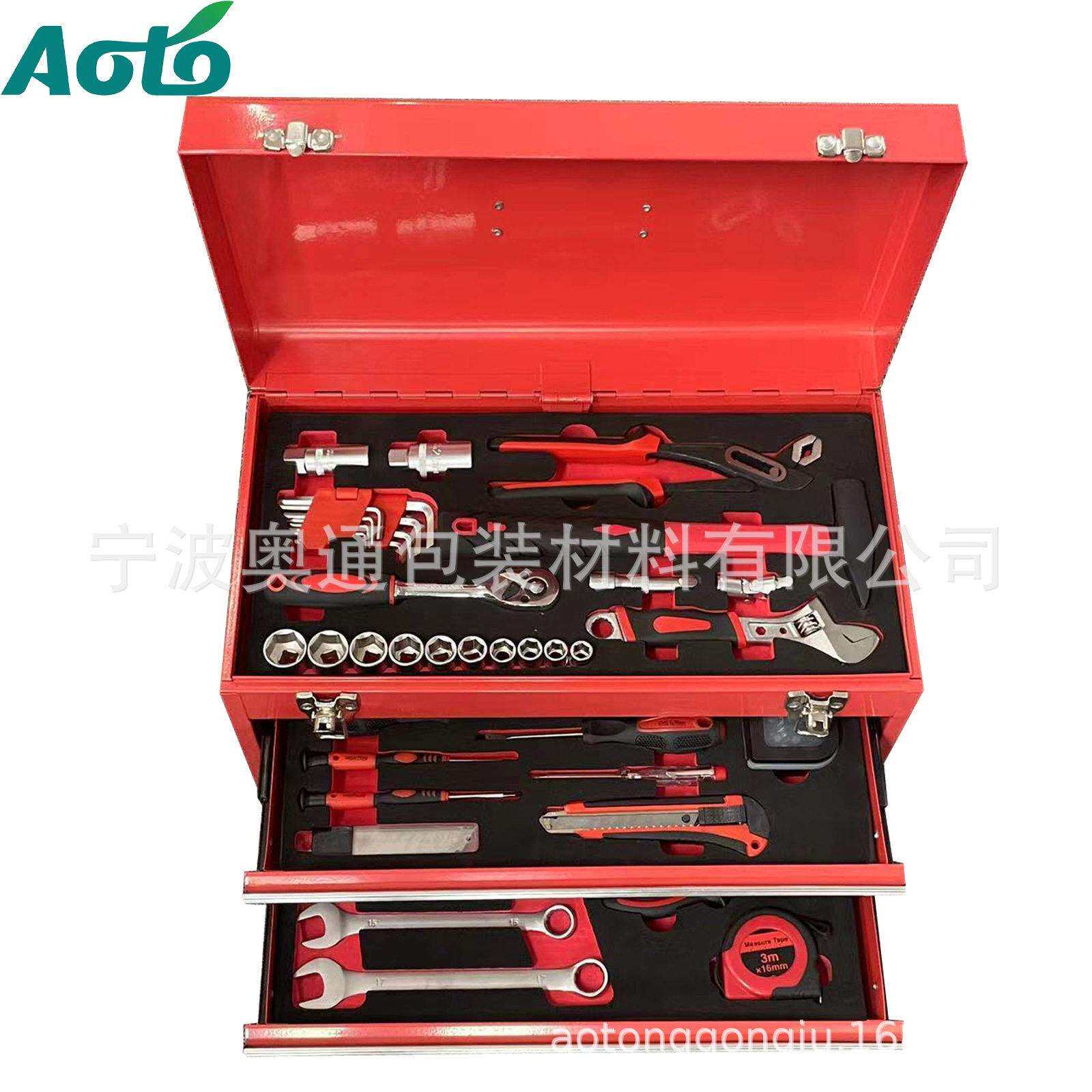 厂家供应加厚铁皮工具箱多功能汽修机修家用五金工具铁箱手提箱