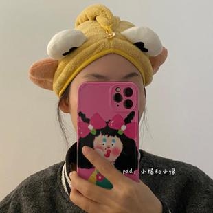 卡通创意搞怪干发帽女可爱螃蟹造型包头巾家用洗头毛巾速干不掉毛