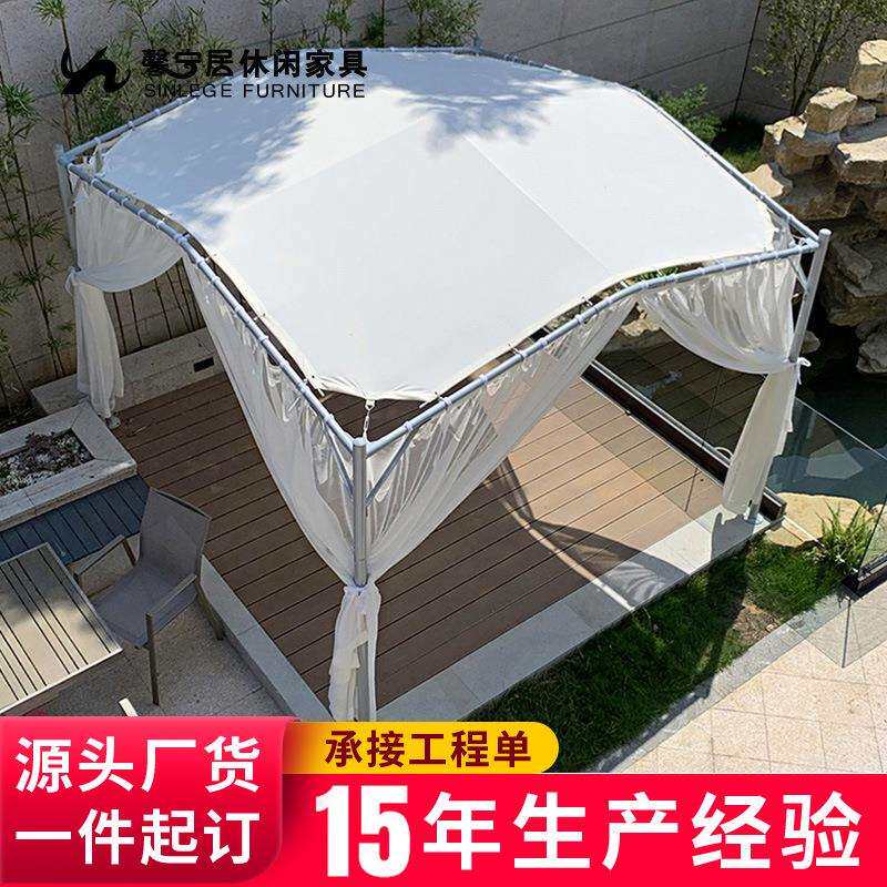 馨宁居户外凉亭网红遮阳伞民宿院子阳台带帘天鹅蓬防蚊防雨遮阳棚