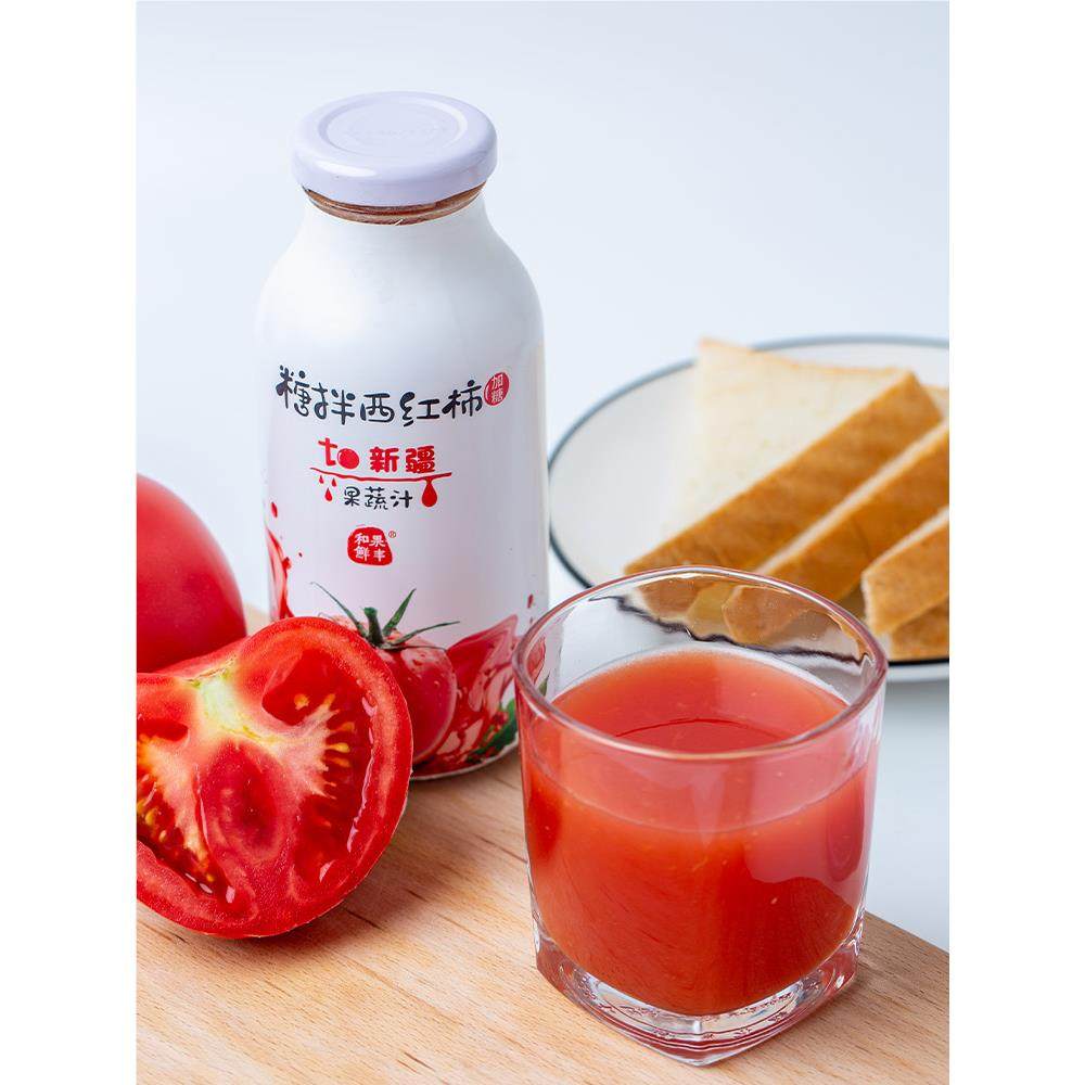 新疆和果鲜丰糖拌西红柿杏子汁番茄苹果沙棘芒果柠檬蜂蜜果汁饮料