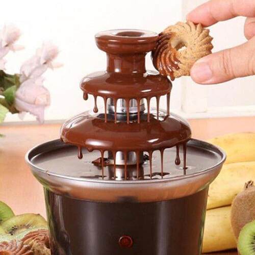 Home Chocolate Fondue Fountain 3 Tiers Electric Melting