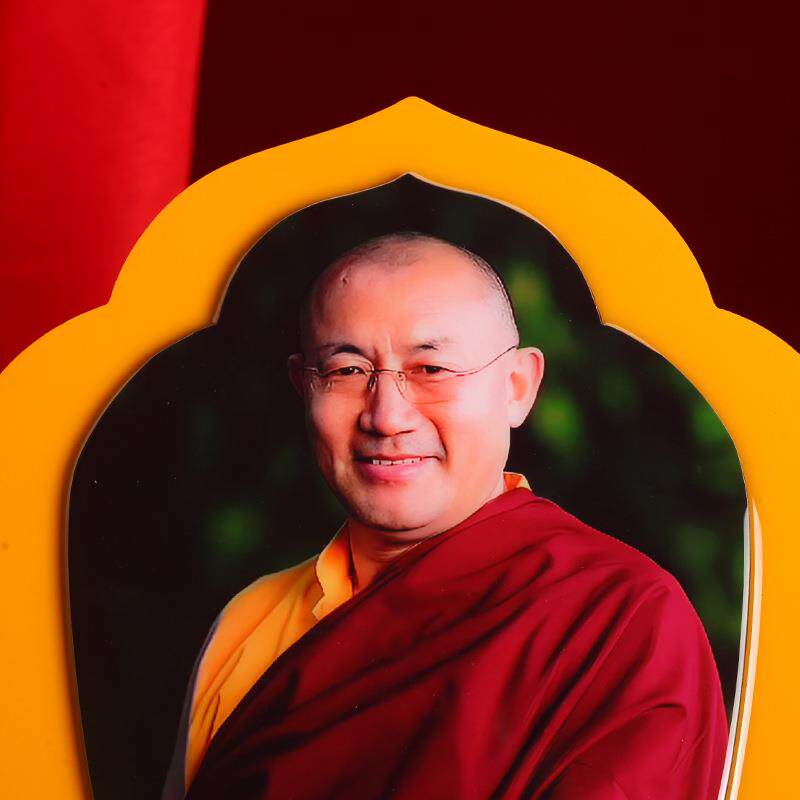藏式慈诚莲花罗珠实木烤漆相框摆件挂画装饰家用十相自唐卡图堪布