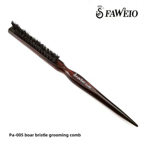 发威鹅Pa-005猪鬃发梳摄影工作室美发沙龙晚妆发梳包头发梳蓬松尖