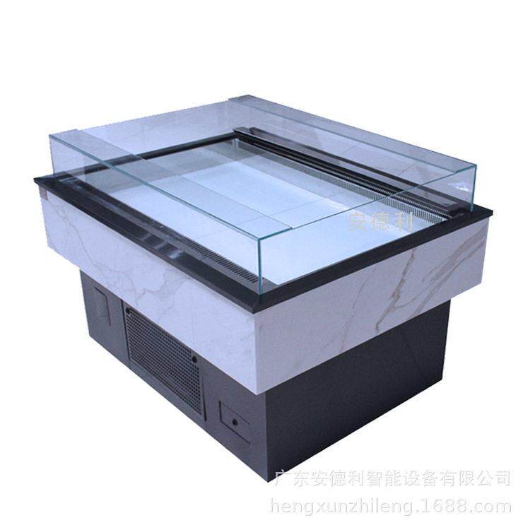 敞开式三明治柜卧式滑盖款蛋糕冷藏展示柜水果捞果切保鲜柜中岛柜
