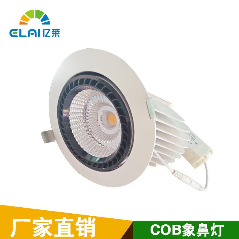 30WCOB象鼻灯超市服装展厅橱柜嵌入式天花灯led吊顶射灯led射灯