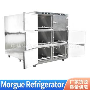 MorgueFreezer六开门遗体冰棺太平间死人防腐冷冻6具尸体冷藏箱