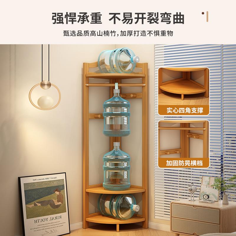 用多功转角衣帽能转角衣帽落架家卧室物地楠竹衣架简易挂衣架衣服
