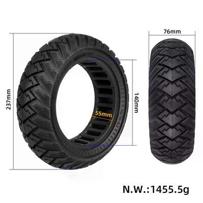 Ulip70/75-6.5机翼纹越野实心胎 电动滑板车加厚耐磨轮胎替换配件