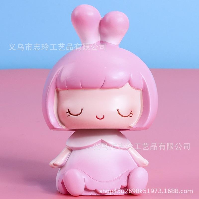 创意小公主B001小王子蛋通糕装摇饰品件卡可爱头情侣汽车摆件树脂