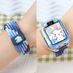 4Pro 3pro加长卡通弹 适用于华为儿童手表编织磁吸表带5Pro