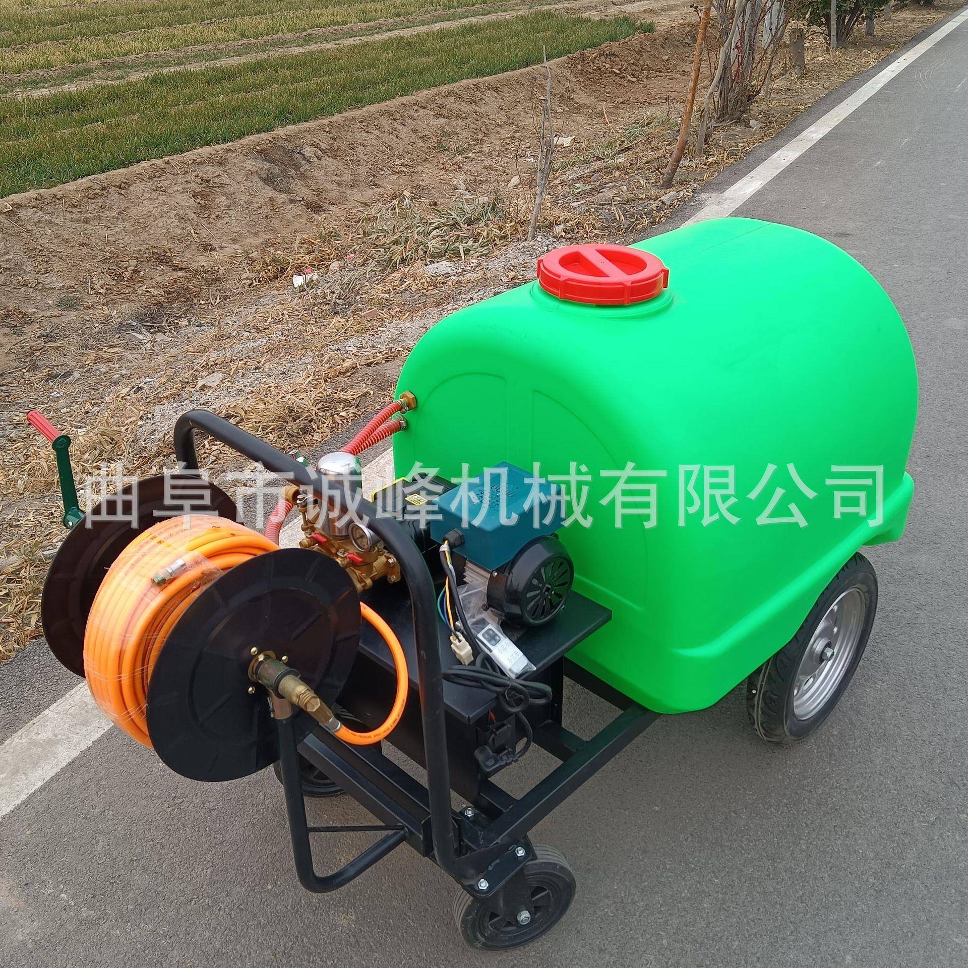诚峰300升移动式高压打药机48V电动轮式喷雾器使用方便