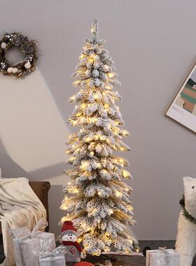 厂直销植绒P饰V铅笔圣诞树LED发C光圣诞家树绑树SYCT100圣诞节装