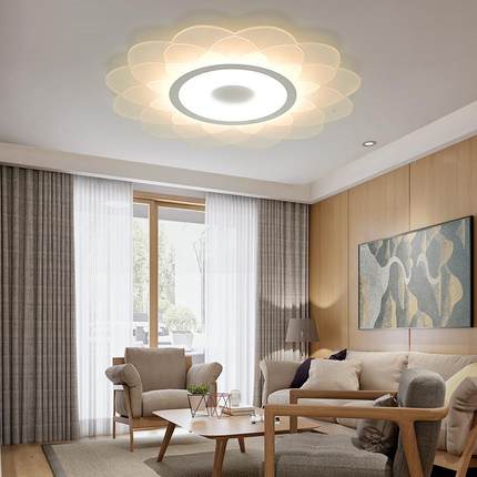简约卧室0252年新超薄款餐D厅客RHN厅灯LE房间吸顶灯温馨浪漫婚房