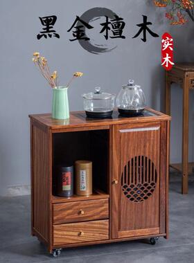移柜动茶水柜实IQW木体茶置桌侧边几茶台烧水一茶柜物架