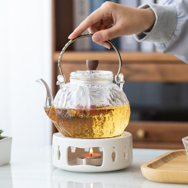 水果花茶壶泡茶家用养生壶蜡烛加热玻璃烧水壶耐高温煮茶器煮茶炉