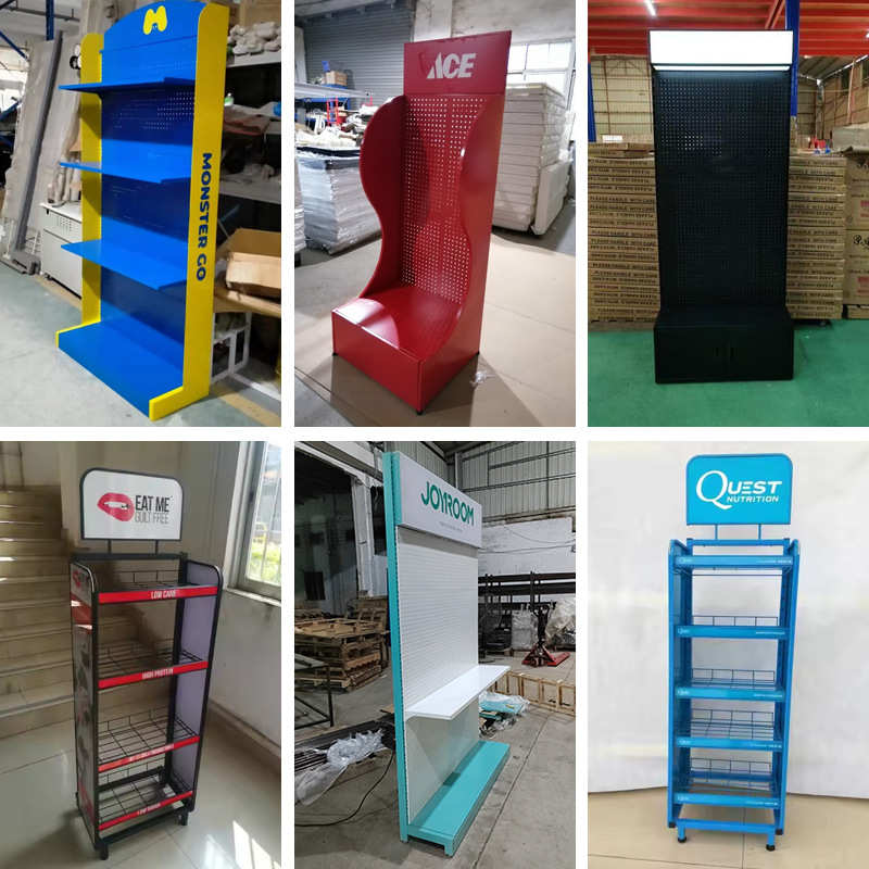 工厂定制展示架商场旋转展柜商品陈列架五金铁艺机油架定做批发