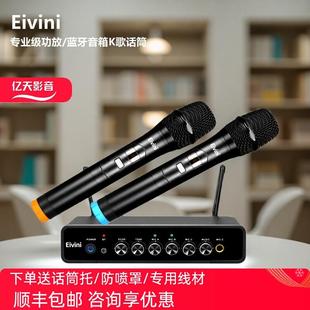 亿益eivini专业家庭影院功放机K歌KTV无线 线话筒音箱音响专用麦
