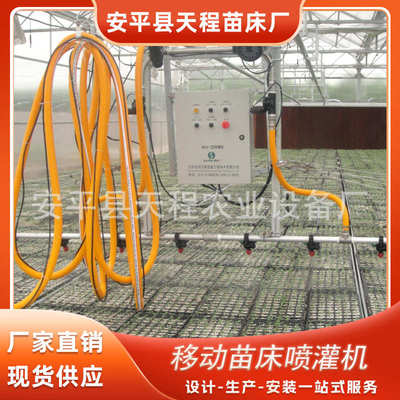 温室大棚双轨育苗自动喷灌机移动苗床系统喷灌水车水滴雾化均匀度