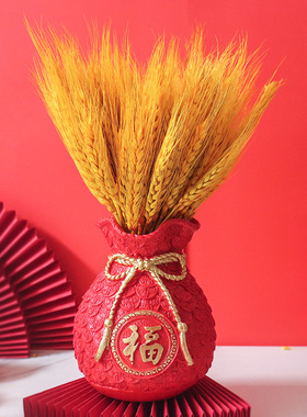 装饰品乔迁福袋树脂花瓶装饰摆件