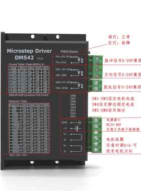 57步进电机套装2.8nm驱动器DM542厂家1.2N1.8N2.3N3.6N护套线2米