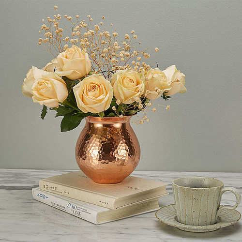 紫铜二 一品摆件花瓶手工用品家居印度派对阿拉丁库创意