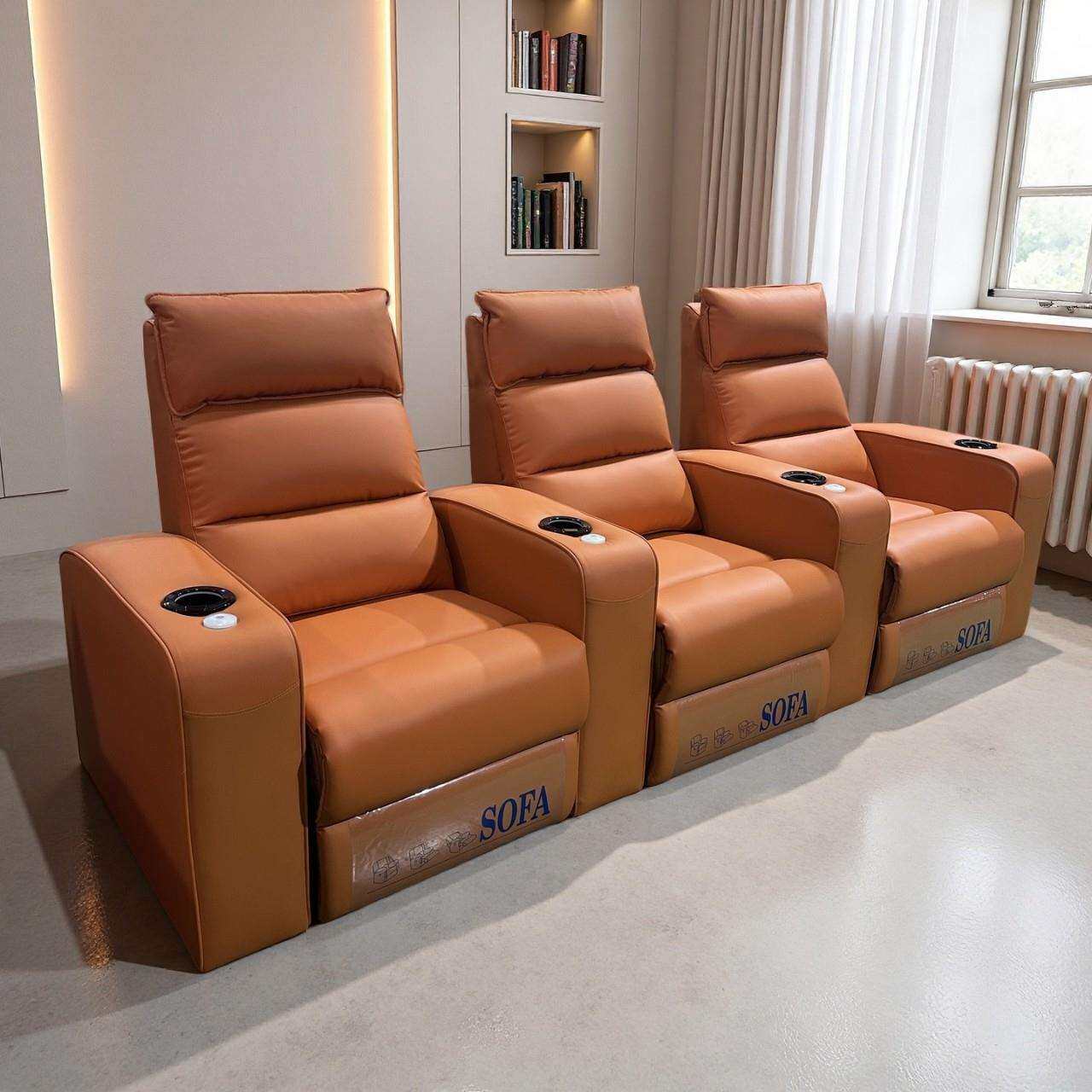 源头厂家新款现代简约影厅组合沙发电动按摩家庭影院工程沙发