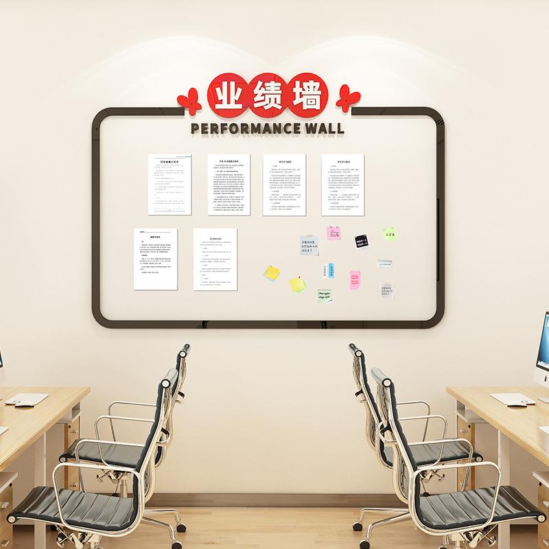 员工风采文化墙团队照片展示墙办公室公告栏墙贴标语企业墙面装饰