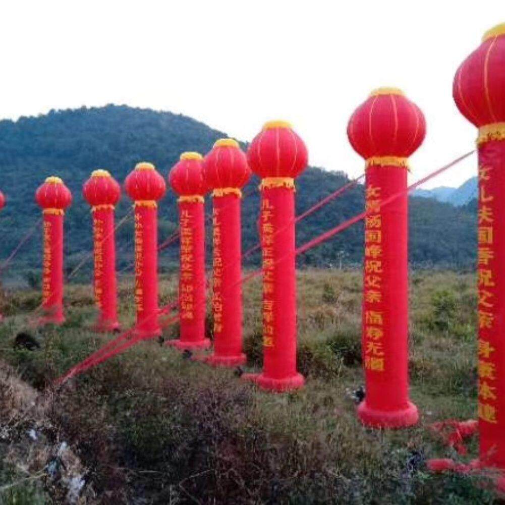 【厂家直销】单立柱团结柱广告充气盘龙柱子灯笼柱婚庆气模庆典