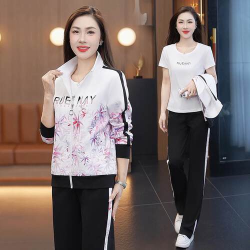 春秋新练款女运动休套袖装长领闲春秋款训服跑步96887486服健身房