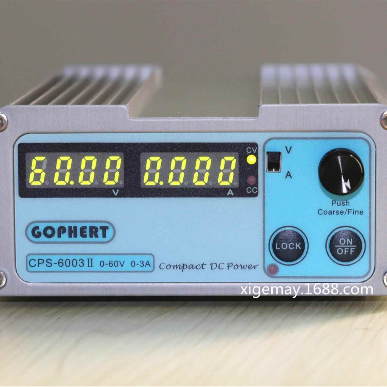 gophert直流稳压电源CPS-6003II 60V3A可调直流小体积便携电源台