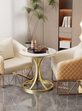 极简轻子奢感客厅小圆桌阳台茶几几室床头床边桌F9MMSS沙发边边卧