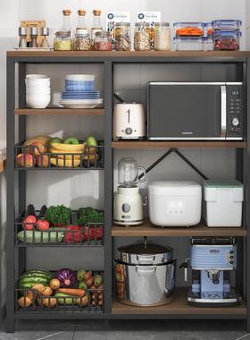 房收纳置架落地式多31421物层储物柜家用大全多功能微波厨架炉子