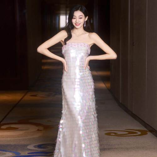 抹胸订婚晚礼服裙女绝美晨袍鱼尾敬酒服新娘高端轻奢小众生日宴会