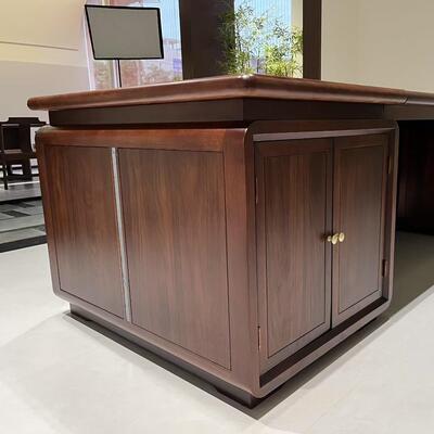 新中HZU式金板花梨木办合椅公桌老桌大气总裁桌大班台实木经理桌