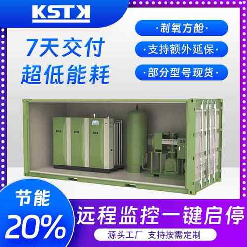 高原弥漫式供氧设备免机房安装20GP和40HQ集装箱氧气设备可选