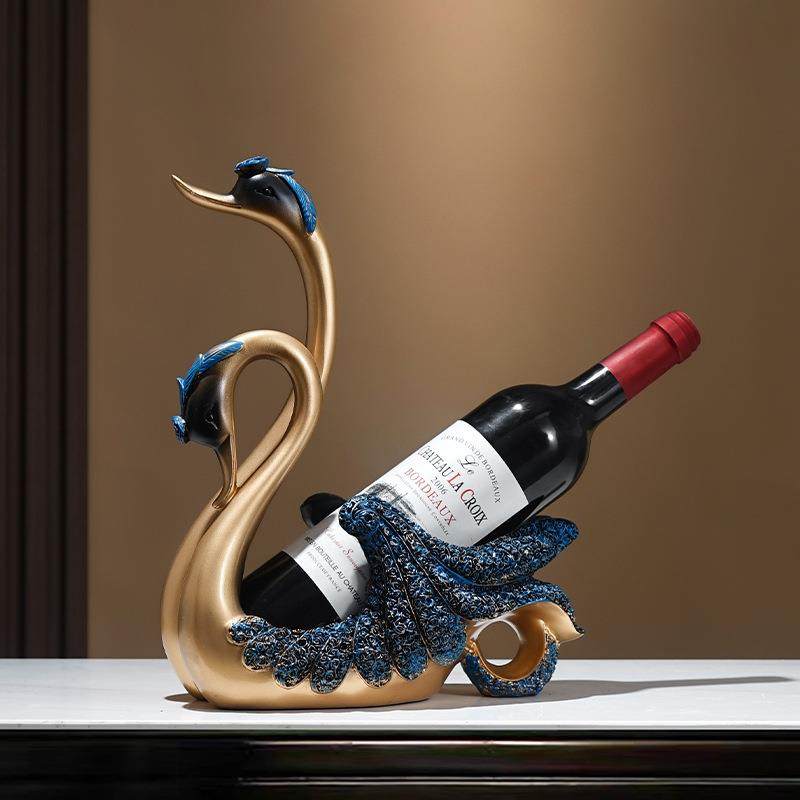 搬新家必的备的摆件玄关寓意好的摆件创意天鹅红酒托酒架置物架酒,家居饰品,装饰摆件,淘宝优惠券,粉丝福利购,淘宝优惠卷