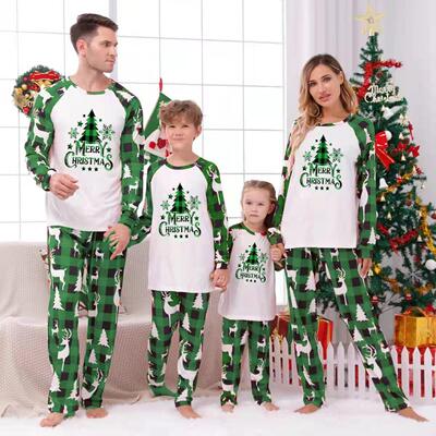 Christmas pajamas family set Xmas Woman Man children pyjamas