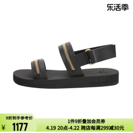 Giuseppe Zanotti GZ 男士大气休闲圆头套脚粘合贴平底凉鞋