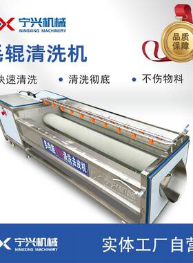 宁兴海产品去鳞清洗设备花生去泥毛辊清洗机中药材白芍清洗机