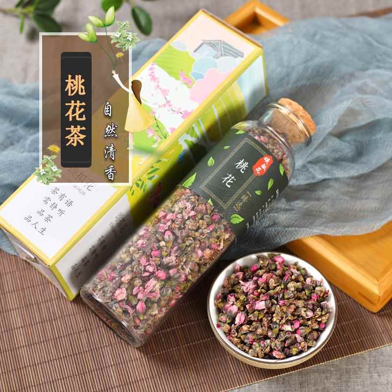 1瓶 桃花茶新鲜特也生正品纯天然无硫干桃花苞养泡茶瓶装