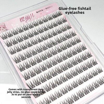 Glue-Free Cluster Lashes Individual False Eyelashes Extensio