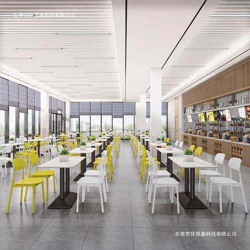 学校食堂餐厅桌椅组合饭堂烧烤店职工面馆小吃快餐员工岩板餐桌椅