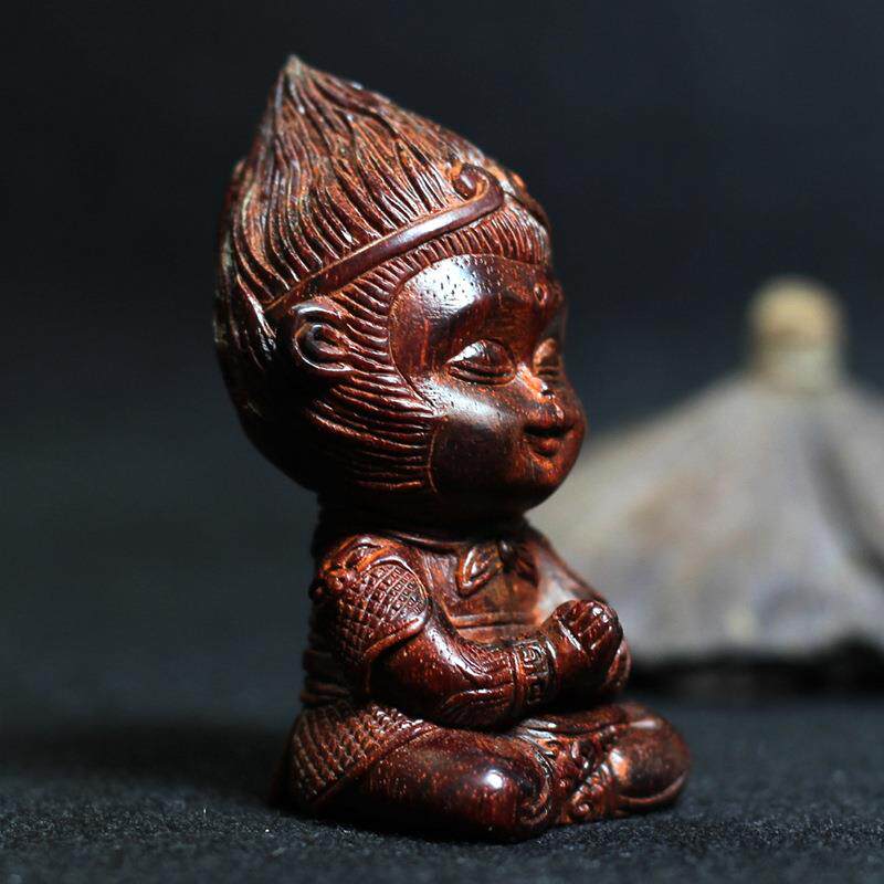 印度小叶紫檀齐天大圣孙悟空木雕工艺品家居手把件摆件把玩件供应