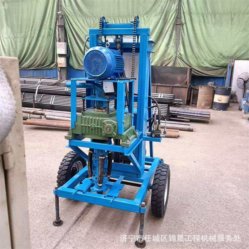 地源热泵井电动钻井机三相电大功率液压升降式农田打井降水井钻机