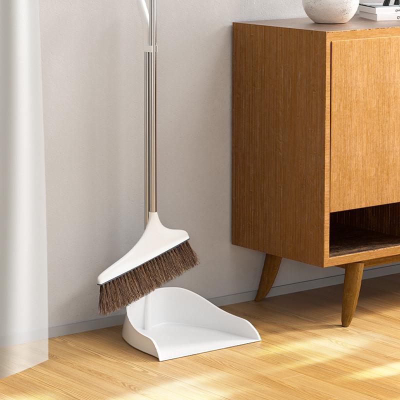 纯猪鬃毛扫把套装家用不易粘发防静电马毛扫帚簸箕组合单个垃圾铲