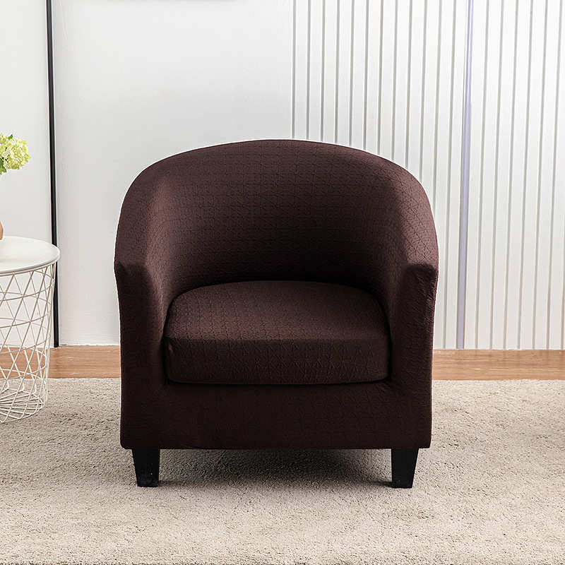 欧式超柔提花分片式弹力单人沙发套网吧酒店咖啡厅沙发椅子套