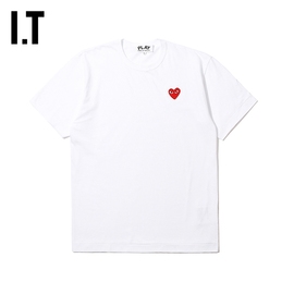 IT CDG PLAY COMME des GARCONS川久保玲男装短袖T恤红色爱心刺绣